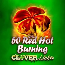 50 Red Hot Burning Clover Links slot logo by Novomatic at Bet365 Casino