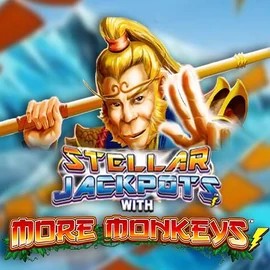 Stellar Jackpots with More Monkeys slot logo by Lightning Box Game at Bet365 Casino